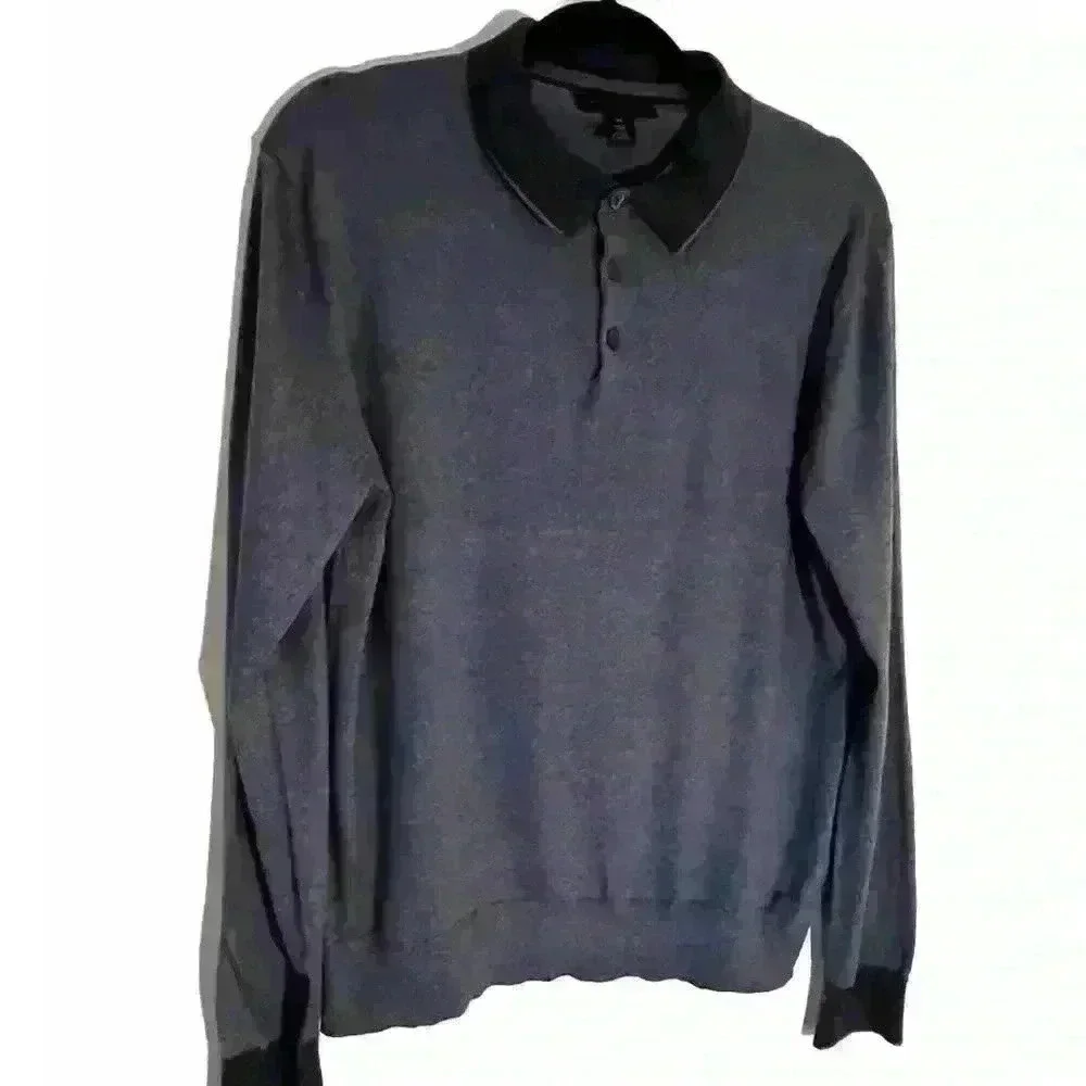 Banana Republic Luxury Blend Silk & Cotton Blue Men’s Shirt Size M